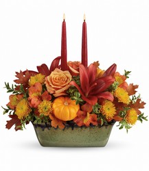 Teleflora's Country Oven Centerpiece from Victor Mathis Florist in Louisville, KY